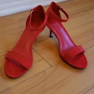 **SOLD** Alexander Monroe Red Suede Heel Sandal